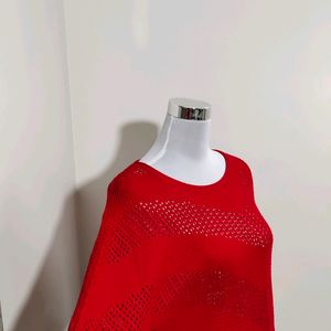 🆕 Red Hot Crochet Knitted Sweater