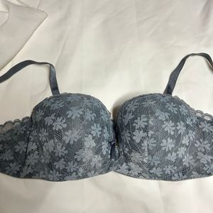 Grey Lace Bra