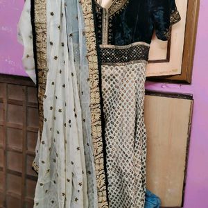 Velvet Dress With Heavy Dupatta