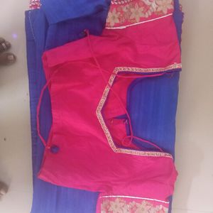 Royal Blue Designer saree