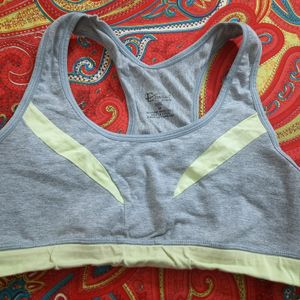 Grey Green Racerback Sports Bra M 34B