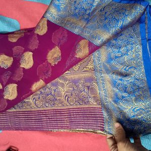 New Gorget Banarasi Saree Resham Zari