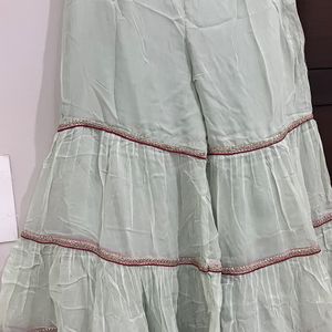 Women Mint Green Sharara Suit