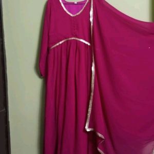 New/Unused Aaliya Cut Gown With Dupatta