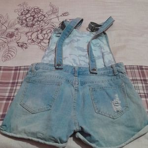 Denim Short Dungaree