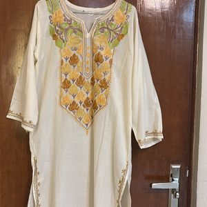 White Kashmiri Kurti