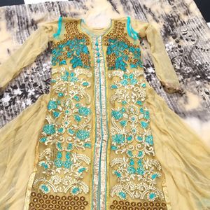 Gown , Shrug & Dupatta Set