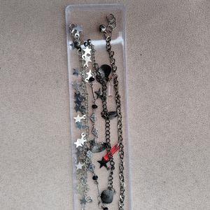 OXIDISED ANKLET -4 PCS