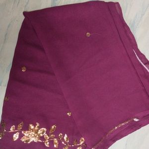 Wine Colour Saree