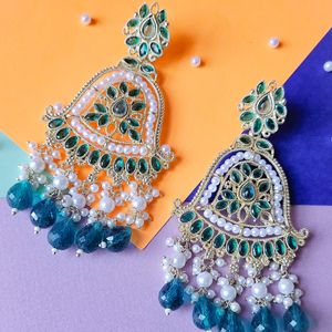 Meera Bandai Jhumki [Teal]