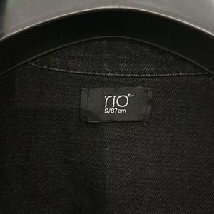 Black Denim Jacket From Rio