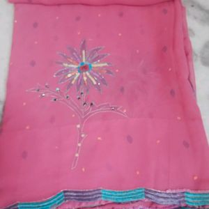 Pink Colour Saree Light Weight