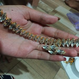 Alluri Diamond Necklace Set