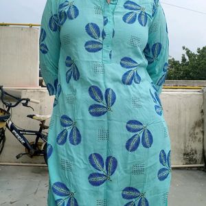 Blue Long Kurti