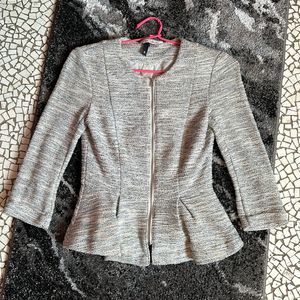 H&M Tweed Peplum Jacket