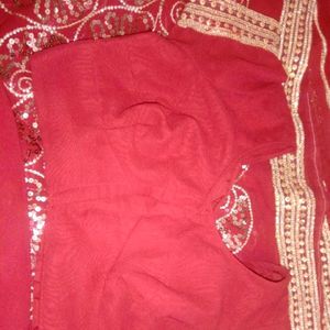 Maroon Saree