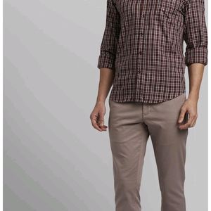 Parx Maroon Checks Shirt (Men)