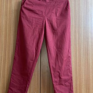 Women Mid-Rise Cotton Trouser