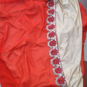 Party Wear Red Saree