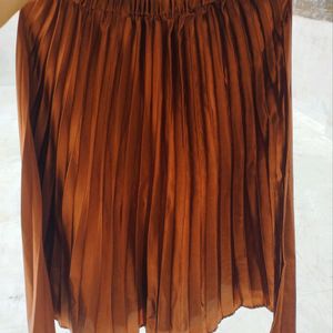 Uptownie Brown Satin Skirt