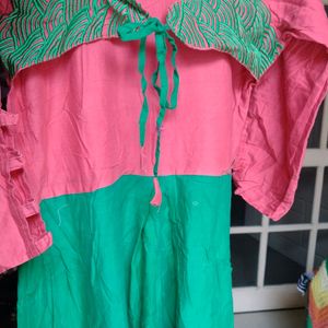 Green Pink Anarkali