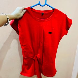 Red Cotton Tshirt (Never Used)