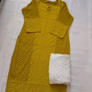 Chikankari Kurti  Plazo Set