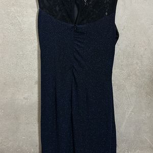 Blue Maxi Dress For Party Wear