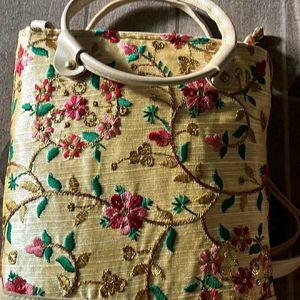 Embroidered Unused Handbag