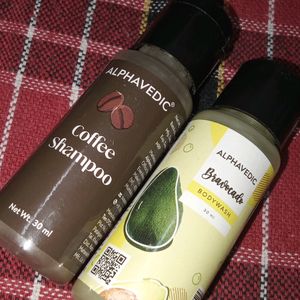 Combo Of Alphavedic Bodywash+ Coffee Shampoo 🎉✨