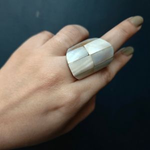 Old Abalone Shell Ring