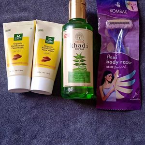 Face Wash+ Shampoo+ Bombae Women's Razor as Freebi