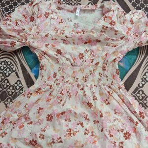 Mini Floral Print Dress
