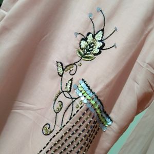 Baby Pink Handwork Kurti