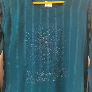 Peacock Green Colour Kurta