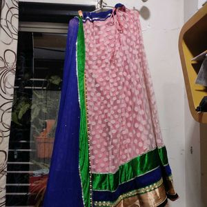 A Pink Lahengha/blue Chuni