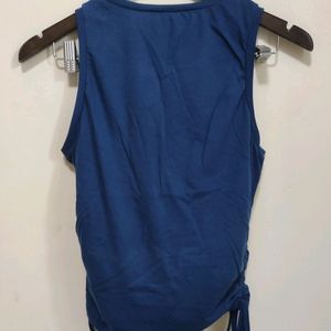 Blue Drawstring Top