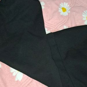 Black Oversized Stylish Cropped Sweatshirt