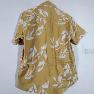 Gold Floral Print Shirt (Men's)