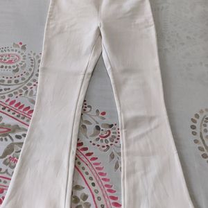 Rich Look White Trousers With Frill