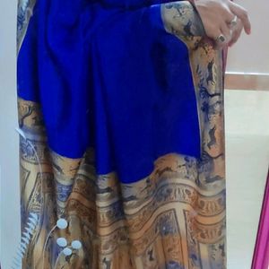 Sale 🌟Elegant Dark Royal Blue soft silk saree