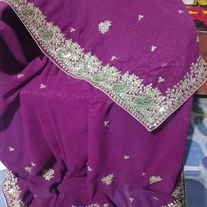 Purple Saree