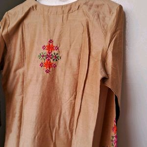 Combo Offer Two Kurti Chinkankari And Cotton Silk