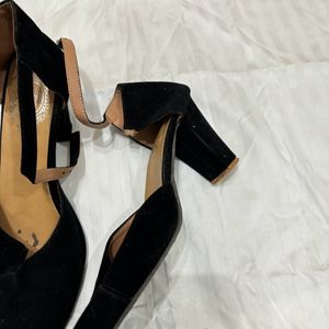 Black Velvet Heels