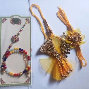 Bracelet Lumba Rakhi for Bhaiya Bhabhi - Couple Ra