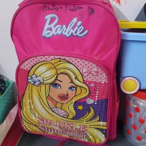 Barbie trolley school bag for kids(no torn like new)last Selling Price 1000rs