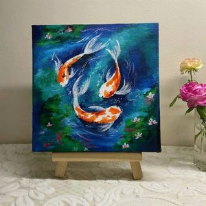 Mini Painting: Pond Fishes