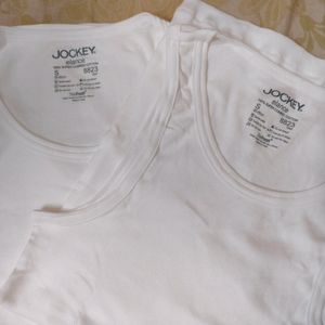 New Jockey Mens White Vest