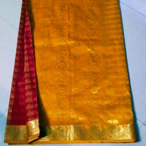 Multi Colour Pure Kanjeevaram Silk Saree