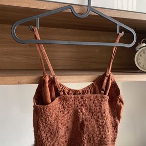 Brown Crop Top